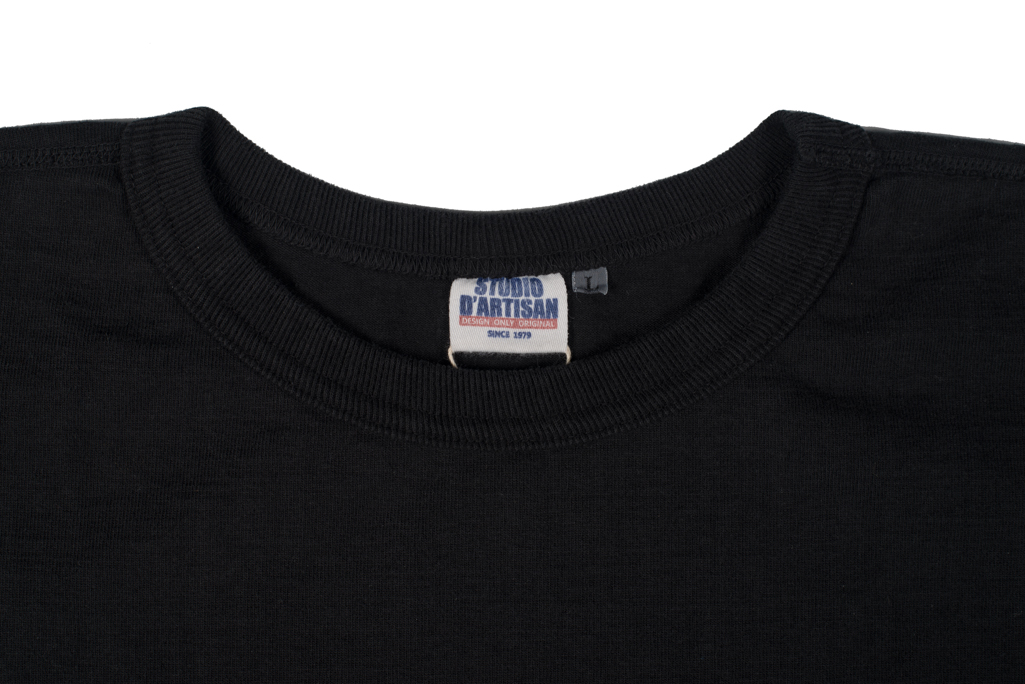 Studio D'Artisan Loopwheeled Pocket T-Shirt - Black