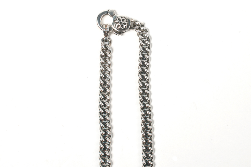Good Art #4/A Curb Chain Necklace w/ Rosette Clip