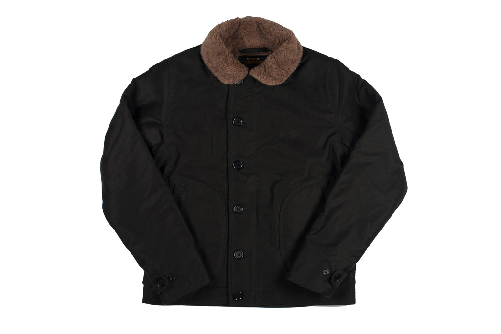 Iron Heart Alpaca-Lined N-1 Deck Jacket - Black