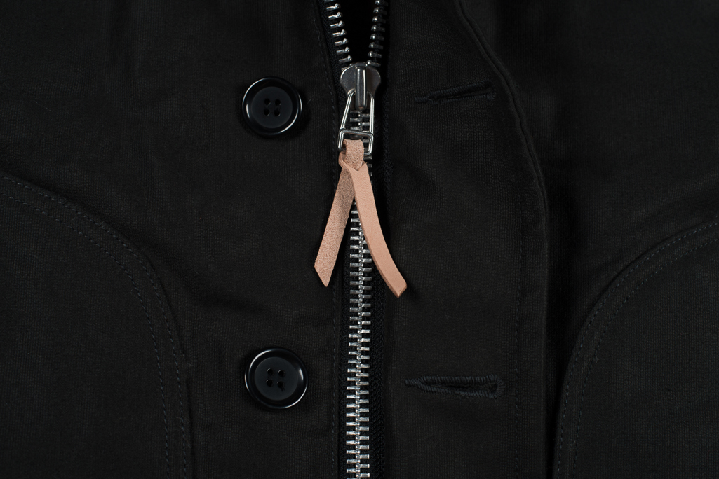 Iron Heart Alpaca-Lined N-1 Deck Jacket - Black