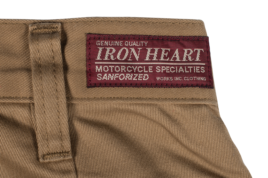 Iron Heart Selvedge Cotton Chinos IH-711 - Khaki