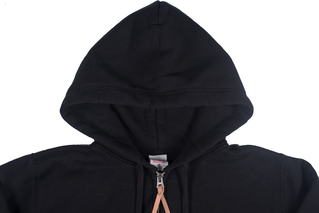 black hooded zip up sweatshirt