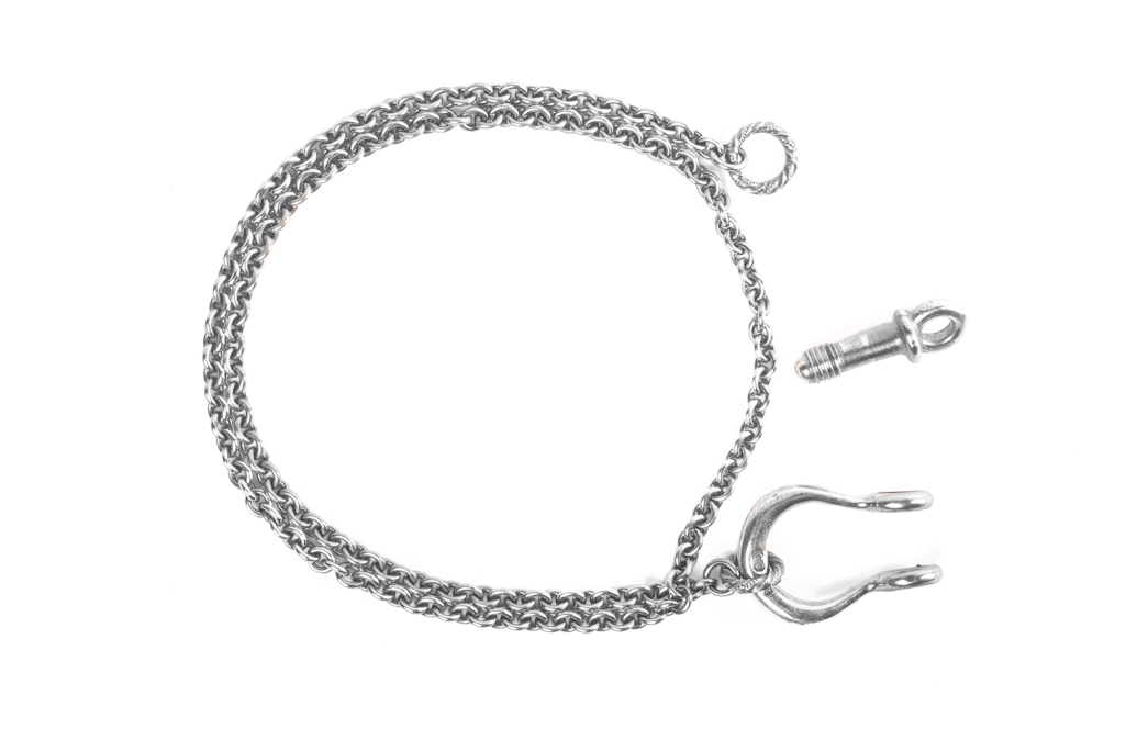 Neff Goldsmith Sterling Silver Necklace & Pendant - Textured Shackle - Image 1