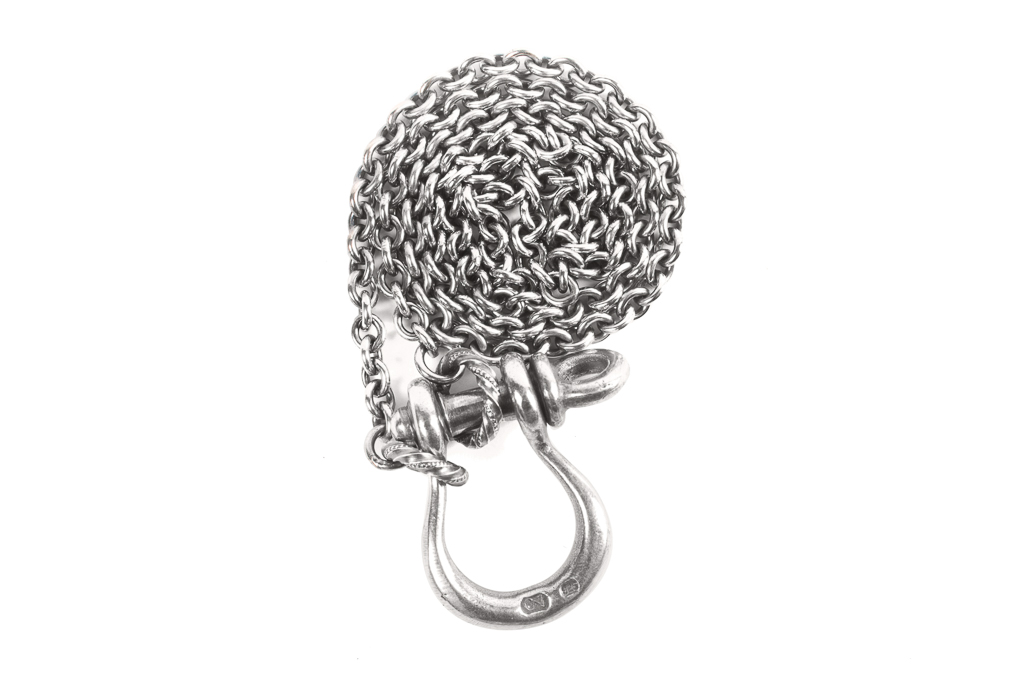 Neff Goldsmith Sterling Silver Necklace & Pendant - Textured Shackle - Image 5