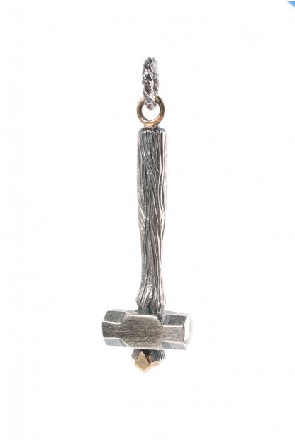 Neff Goldsmith Sterling Silver & 18k Gold Pendant - Carnal Hammer