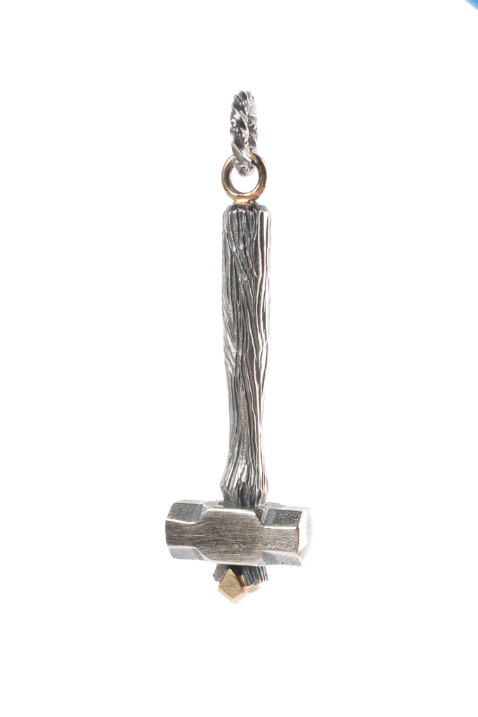 Neff Goldsmith Sterling Silver & 18k Gold Pendant - Carnal Hammer - Image 0