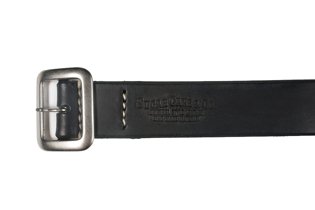 Sugar Cane Cowhide Leather Belt - Black - Image 1
