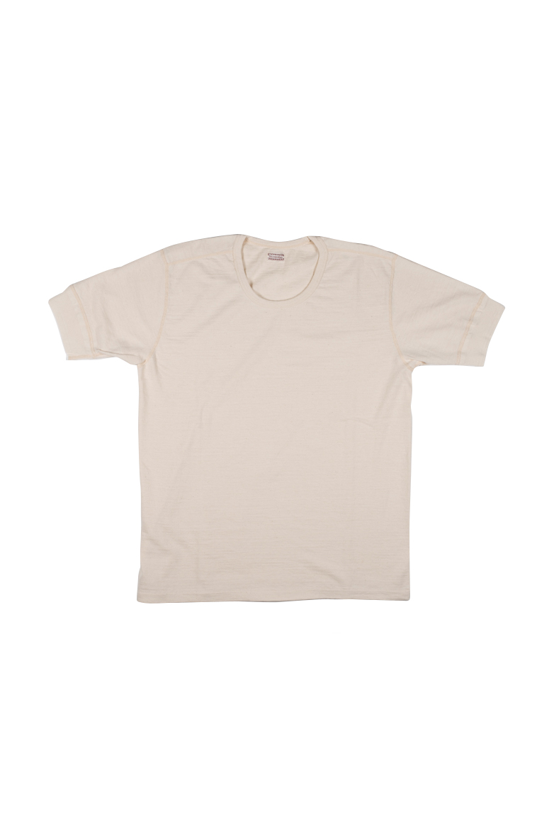 Stevenson Loopwheeled Short Sleeve T-Shirt - Oatmeal - Image 0