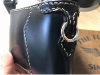 Flat Head Wild Child Leather & Cordovan Wallet - Black - Image 9