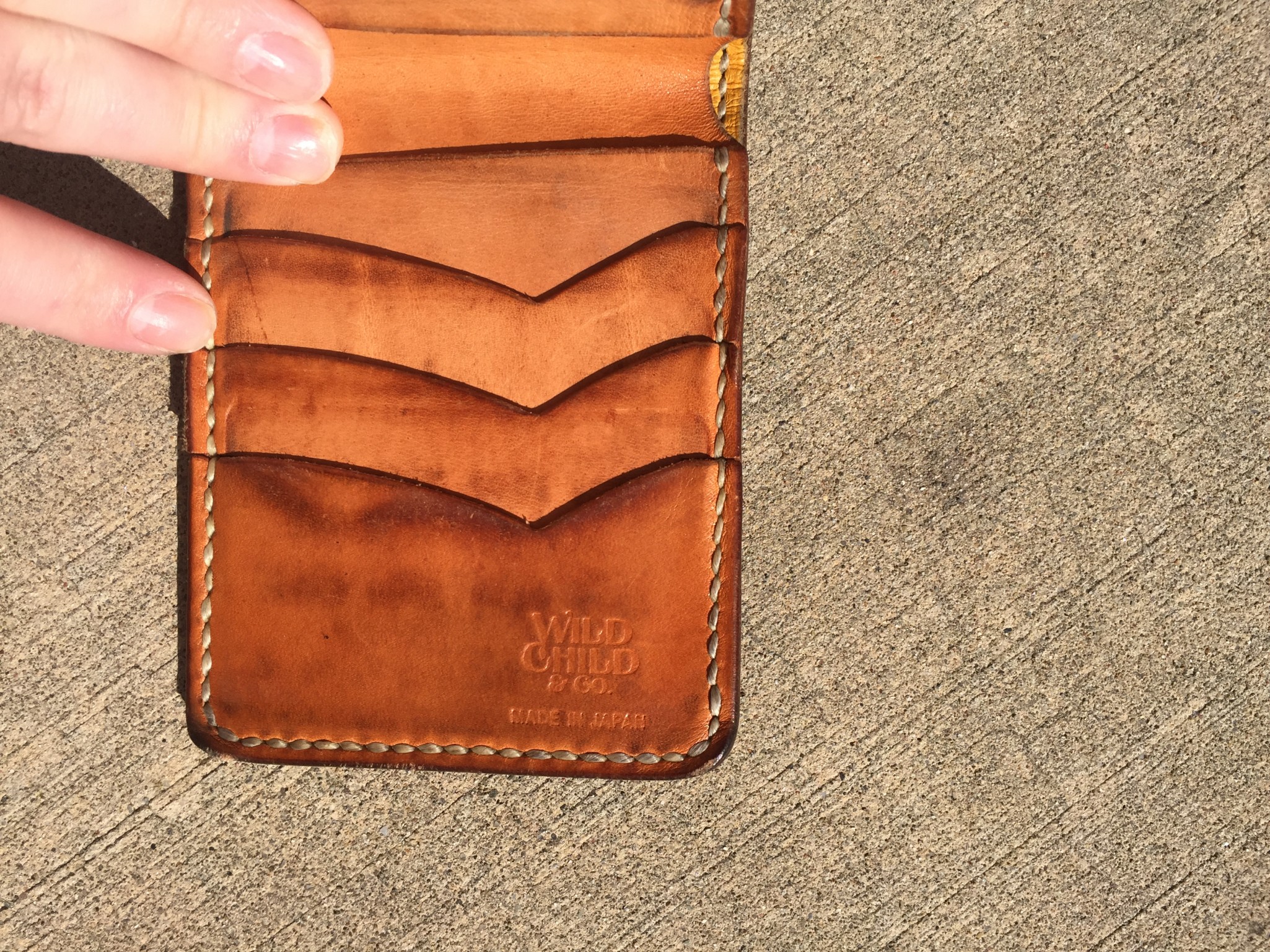 Flat Head Wild Child Leather & Cordovan Wallet - Tan - Image 13