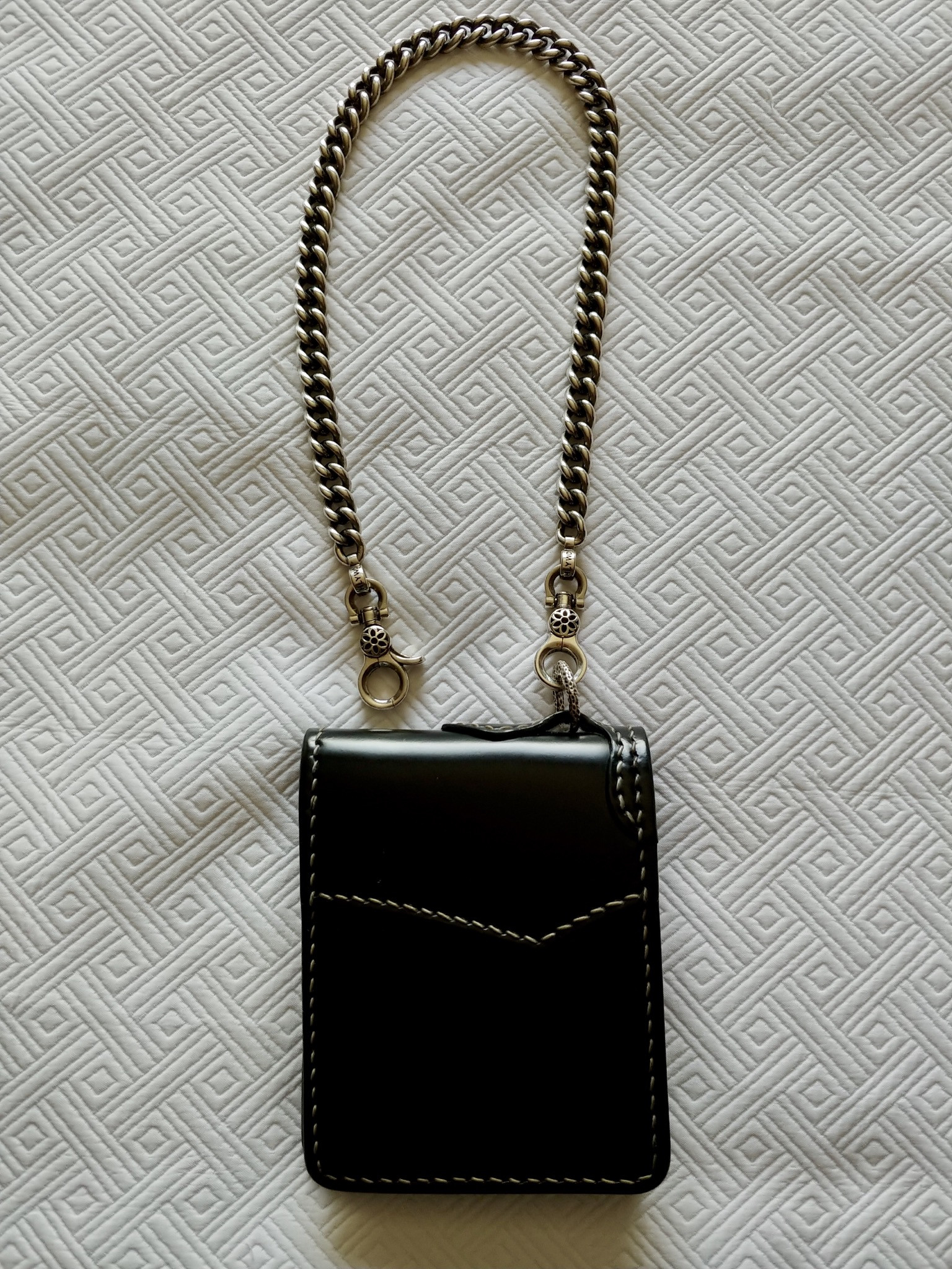 Flat Head Wild Child Leather & Cordovan Wallet - Black - Image 11