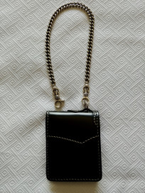 Flat Head Wild Child Leather & Cordovan Wallet - Black - Image 11