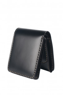 Iron Heart Folding Cordovan Wallet - Black - Image 0
