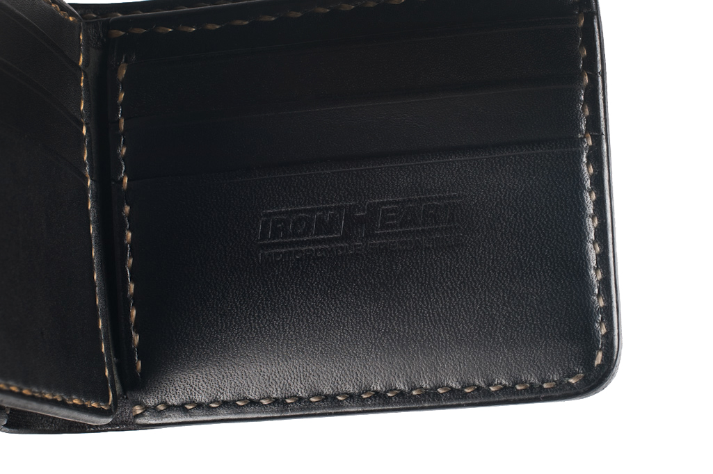 Iron Heart Folding Cordovan Wallet - Black - Image 4