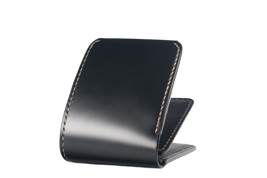 Iron Heart Folding Cordovan Wallet - Black - Image 6