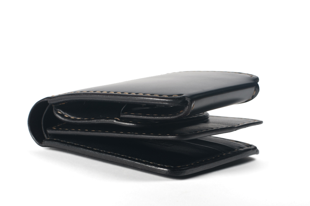 Iron Heart Folding Cordovan Wallet - Black - Image 8