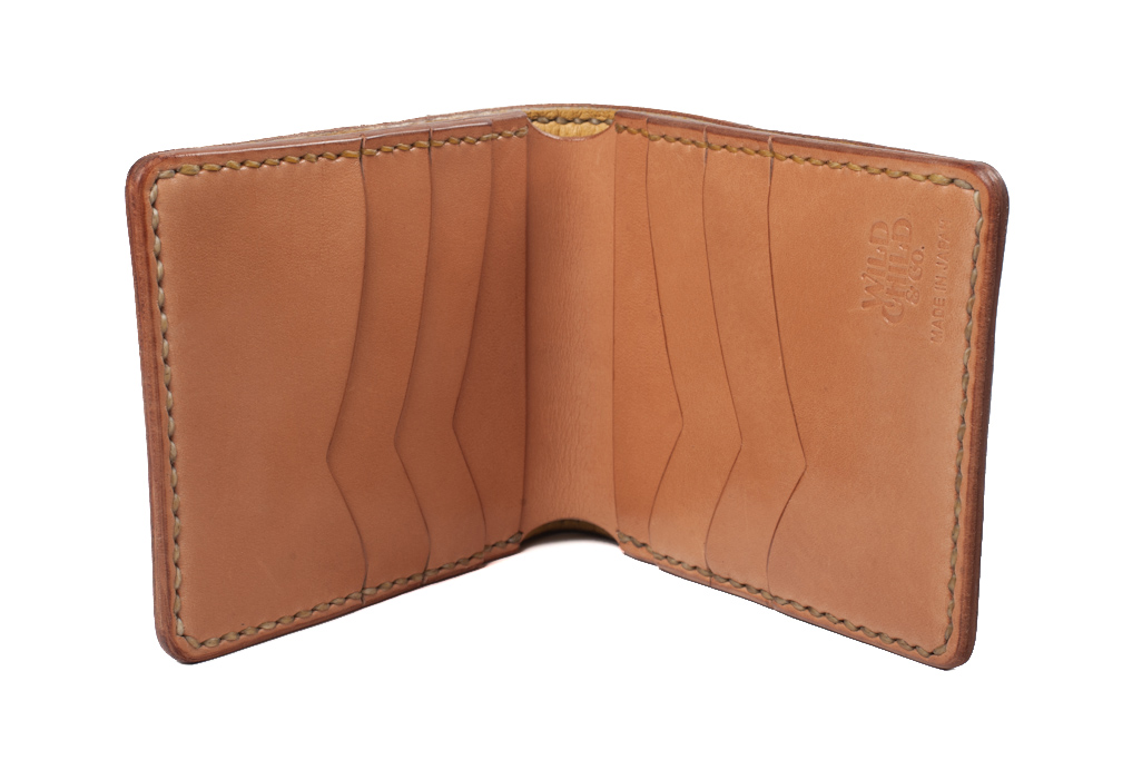 Flat Head Wild Child Leather & Cordovan Wallet - Tan - Image 7