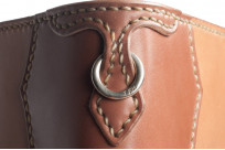 Flat Head Wild Child Leather & Cordovan Wallet - Tan - Image 3